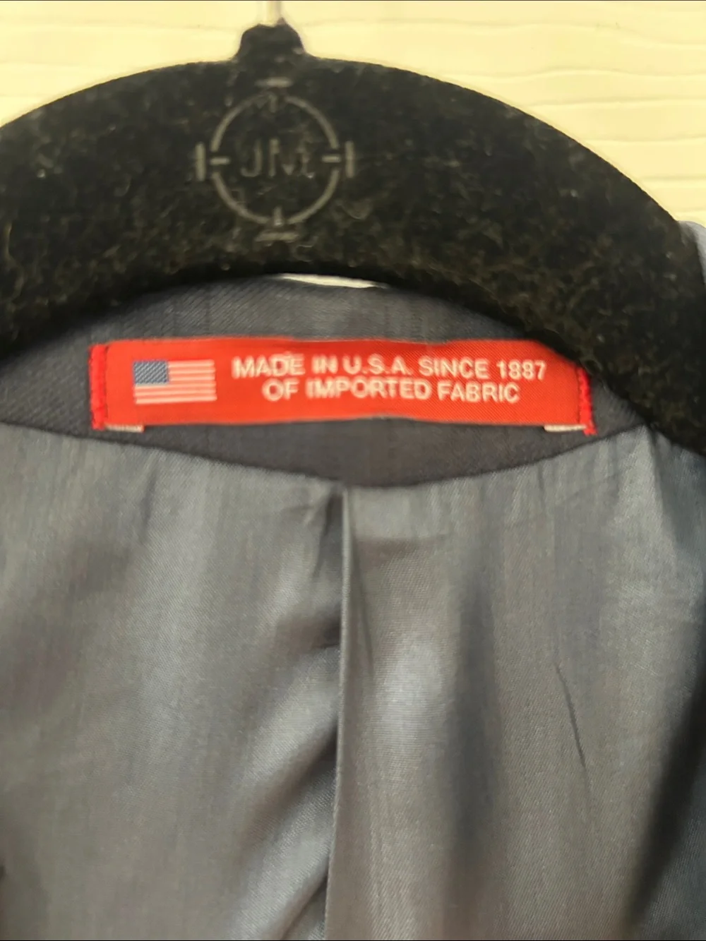 Hart Schaffner Marx 42L Navy Sport Coat Blazer Made in USA